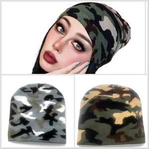 ❤️Choose a color❤️🆕Camouflage Knit Beanie